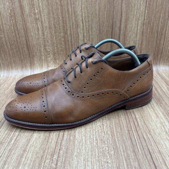 Johnston and Murphy Shoes Mens Size‎ 11 M Tan Conard Cap Toe  Italian Calfskin main image 9